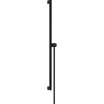 Hansgrohe Unica Glijstang S Puro - 90 cm - met easy slide schuifstuk en isiflex - doucheslang - 160 cm - mat zwart