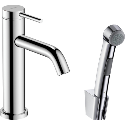 Hansgrohe Tecturis s 1 greeps wastafelkraan - 110 met bidette hendouche en shower hose - 160cm - hoogglans chroom
