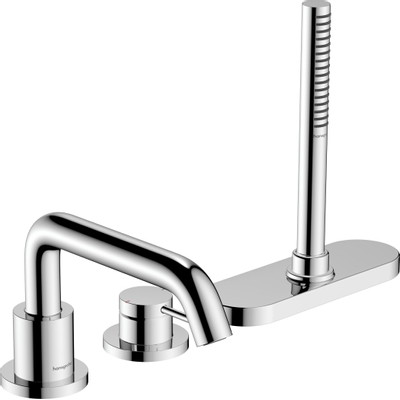 Hansgrohe Tecturis s 3-gats badrandkraan - eengreeps - met sbox - hoogglans chroom
