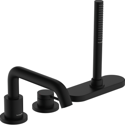 Hansgrohe Tecturis s 3-gats badrandkraan - eengreeps - met sbox - mat zwart