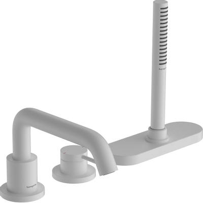 Hansgrohe Tecturis s 3-gats badrandkraan - eengreeps - met sbox - mat wit