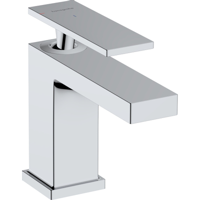 Hansgrohe Tecturis E Eengreeps wastafelkraan - 80 - coolstart - met PopUp - trekwaste - hoogglans chroom