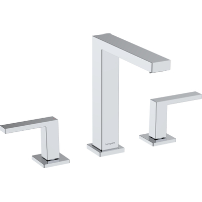 Hansgrohe Tecturis E 3-gats wastafelkraan - 150 met PushOpen - waste set - hoogglans chroom