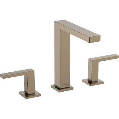 Hansgrohe Tecturis E 3-gats wastafelkraan - 150 met PushOpen - waste set - geborsteld brons