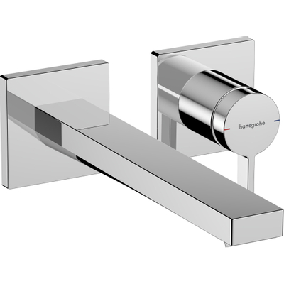 Hansgrohe Tecturis E Eengreeps wastafelkraan - inbouw - voor wandmontage - met uitloop 22 - 5 cm - hoogglans chroom