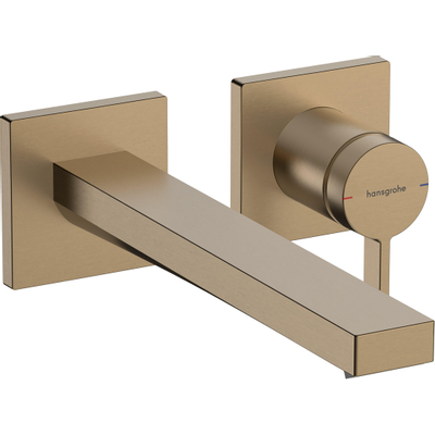 Hansgrohe Tecturis E Eengreeps wastafelkraan - inbouw - voor wandmontage - met uitloop 22 - 5 cm - geborsteld brons