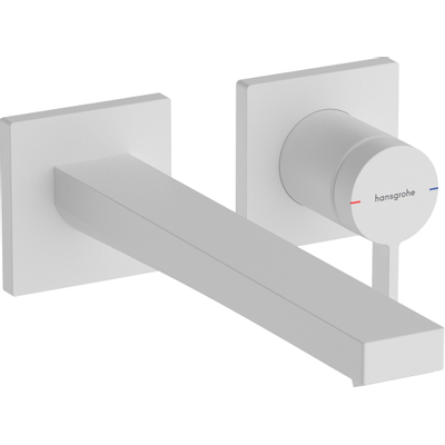 Hansgrohe Tecturis E 1 greeps wastafelkraan - inbouw wanduitvoering - met uitloop 22 - 5 cm - mat wit