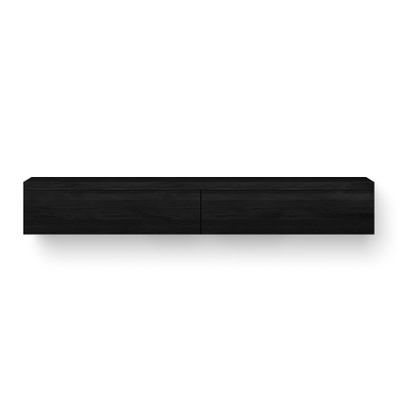 Looox Wood collection Base Block 200x30x40cm 2 lades wood black