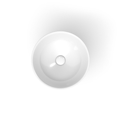 Looox colonne de lavabo - 40x40x90cm - ronde - autoportante - marbre minéral blanc brillant