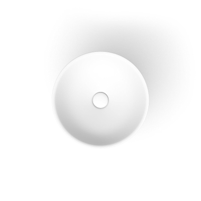 Looox colonne de lavabo - 40x40x90cm - ronde - autoportante - marbre minéral blanc mat