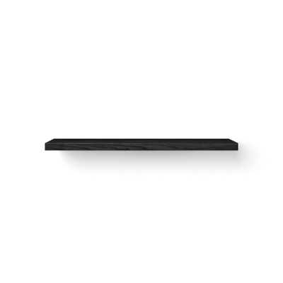 Looox Wood collection Solo plan vasque - 160x46cm - Avec fixation noir mat - Chêne massif Black