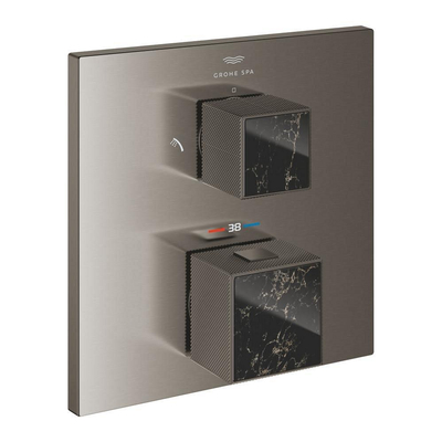 Grohe Grohtherm cube afdekset thermostaat m/omstel v.noir graphite geb.