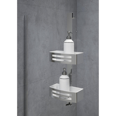 Novellini Panier H65xL22xP16cm rectangulaire Métal Chrome