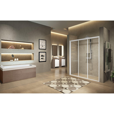 Novellini Lunes 2.0 porte coulissante 3 pièces 3P 84/90x195cm matchroom/clair
