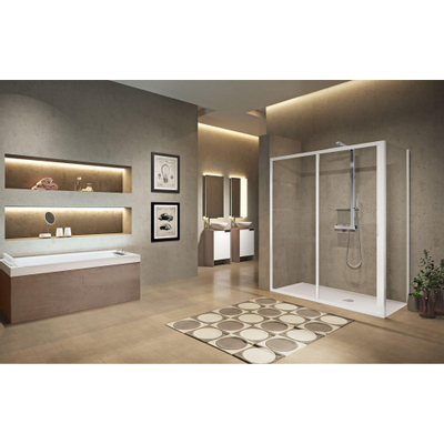 NovelliniLunes 2.0 porte coulissante 2 pièces 2p114/120x195cm salle de bain/clair