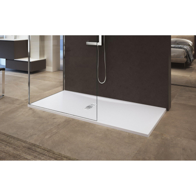Novellini Ultra flat receveur de douche acrylique rectangulaire 180x90x3.5cm inclus siphon blanc mat