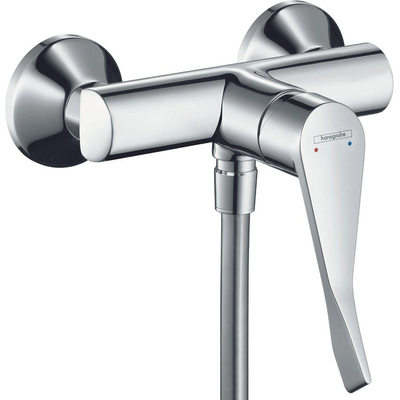 Hansgrohe Focus Care douchekraan - met koppelingen - met verlengde greep - 12.1cm - hoogglans chroom