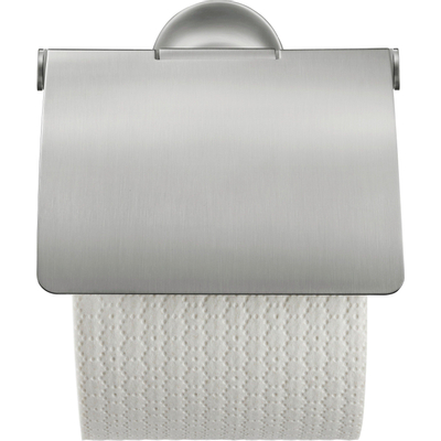 Duravit Starck T Porte-papier toilette - avec couvercle - Inox brossé