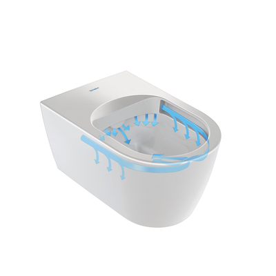 Duravit Sensowash starck f Douchewc - compact - met rimless wandcloset - diepspoel - 37.8x57.5cm - met closetzitting - spoelrandloos - wit