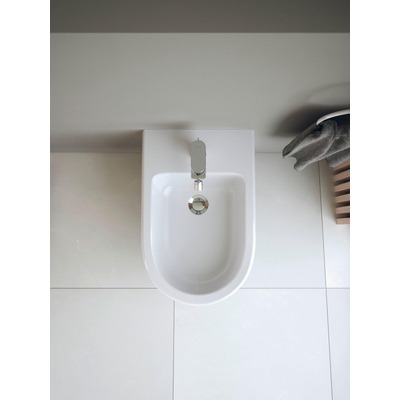 Duravit Wave Bidetmengkraan - eengreeps - voorsprong 12.8cm - hoogglans chroom