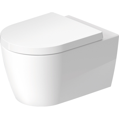 Duravit Me by starck Wandcloset diespoel - rimless - met hygieneglaze - 37x54cm - wit glans