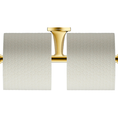 Duravit Starck T Toiletrolhouder - dubbel - zonder klep - gepolijst goud (rvs)