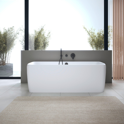 Duravit Wave Baduitloop - inbouw - voorsprong 22.2cm - mat zwart