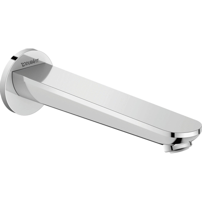 Duravit Wave Baduitloop - inbouw - voorsprong 22.2cm - hoogglans chroom