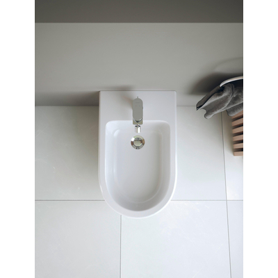 Duravit Wave Bidetmengkraan - eengreeps - voorsprong 12.8cm - chroom hoogglans