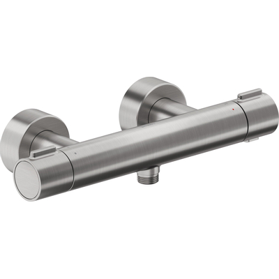 Duravit Thermostatarmaturen Robinet de douche - thermostatique - sans raccords d'inverseur - entraxe=15cm - inox brossé