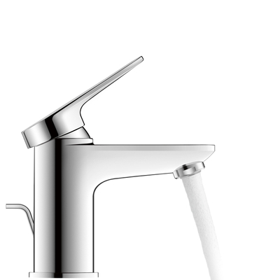 Duravit Wave Wastafelmengkraan - s-size - eengreeps - met waste - voorsprong 9.5cm - hoogglans chroom