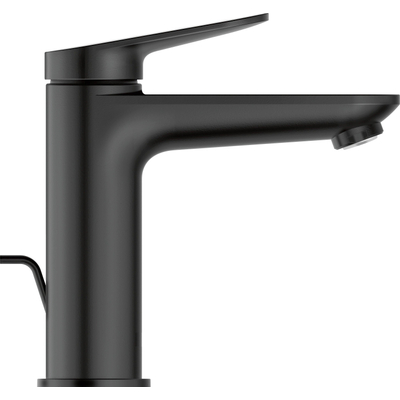 Duravit Wave Wastafelmengkraan - m-size - eengreeps - met waste - voorsprong 12.2cm - mat zwart