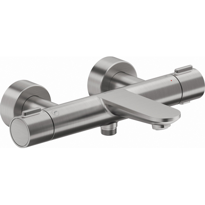 Duravit Wave Badthermostaat - omstel - koppelingen - HOH=15cm - geborsteld RVS