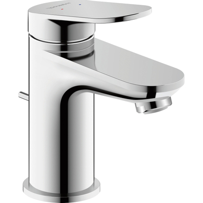 Duravit Wave Wastafelmengkraan - s-size - eengreeps - met waste - voorsprong 9.5cm - hoogglans chroom