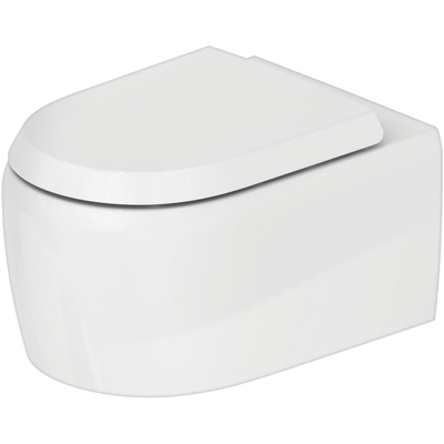 Duravit Qatego Wandcloset diespoel - rimless - met hygieneglaze - 38x57cm - wit glans