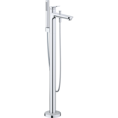 Duravit Wave Badmengkraan - vrijstaand - 2 functies - voorsprong 22.5cm - eengreeps - hoogglans chroom
