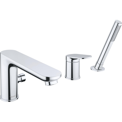 Duravit Wave Badmengkraan - 3-gats - 2 functies - voorsprong 20cm - hoogglans chroom
