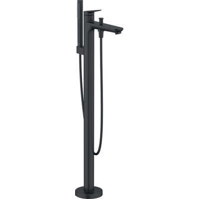 Duravit Wave Badmengkraan - vrijstaand - 2 functies - voorsprong 22.5cm - eengreeps - zwart mat