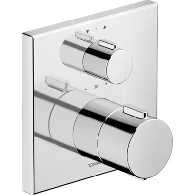 Duravit Thermostatarmaturen Afbouwdeel - encastré robinet bain/douche - thermostatique - 2 sorties - 15x15cm - chrome brillant