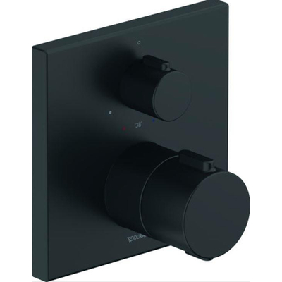 Duravit Thermostatarmaturen Afbouwdeel - encastré robinet bain/douche - thermostatique - 1 sortie - 15x15cm - noir mat