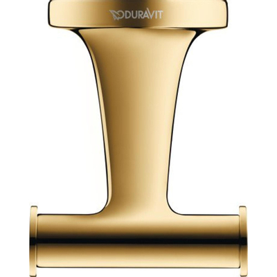 Duravit Starck T Handdoekhaak - dubbel - rond - gepolijst goud