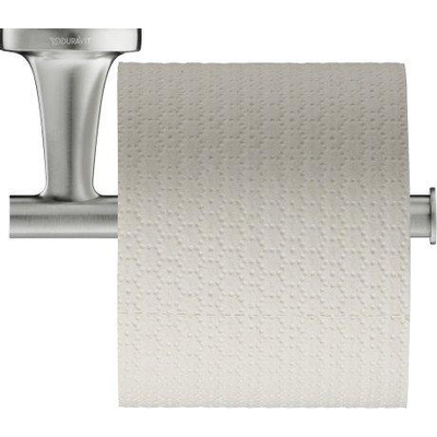 Duravit Starck T Toiletrolhouder - zonder klep - geborsteld RVS