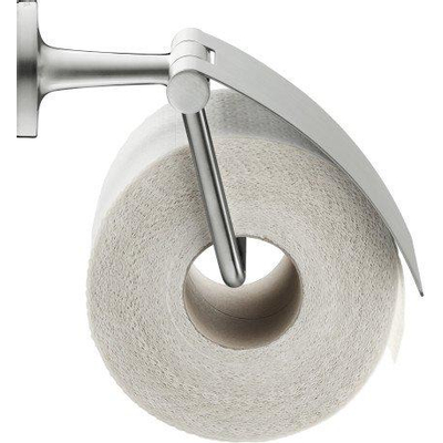 Duravit Starck T Porte-papier toilette - avec couvercle - Inox brossé