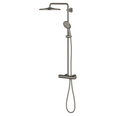 Grohe Rainshower SmartActive 310 Douchesysteem - rond - thermostatisch - hoofddouche diameter 31cm - handdouche diameter 13cm - brushed hard graphite (antraciet)