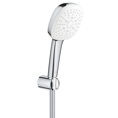 Grohe Tempesta 110 Cube Handdoucheset - diameter 11cm - 3 straalsoorten - niet verstelbaar - 150cm - chroom