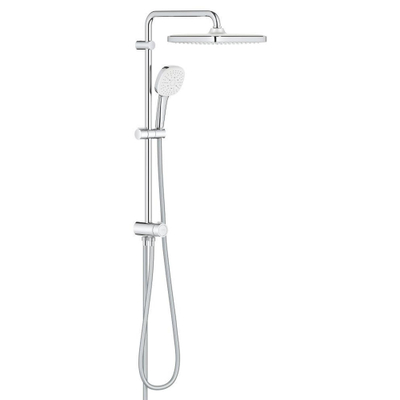 Grohe Tempesta 250 Cube Douche pluie - 73.6cm - pomme de douche 25cm - douchette carrée - 3 jets - avec inverseur - chrome