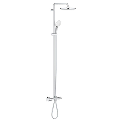 Grohe Tempesta System 250 ensemble de douche pluie apparent – thermostatique bain – douche de tête Ø 25 cm – barre de douche 147 cm – chrome