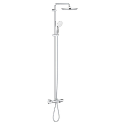 GROHE Tempesta System 250 Regendoucheset - 25cm - hoofddouche - ronde handdouche - 2 straalsoorten - met badthermostaat - chroom