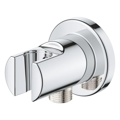 Grohe Tempesta Wandaansluitbocht - 1/2" - met houder - met terugstroom beveliging - chroom