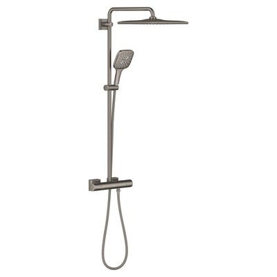 Grohe Rainshower smartactive 310 cube Douche pluie - Mono - carré - 9.5l/min - Hard graphite brossé